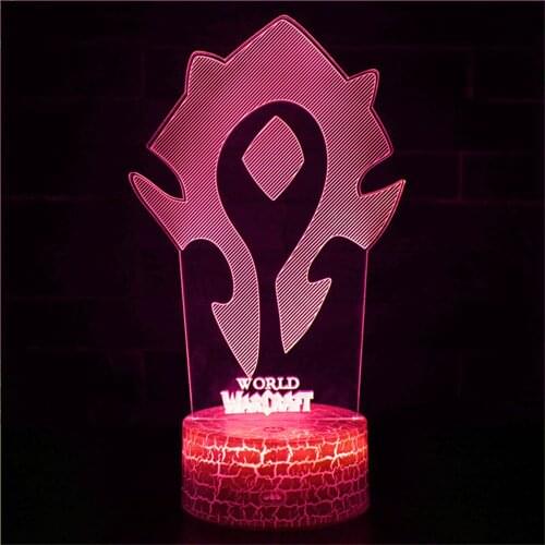 Xx world 3D night light tribe logo icon badge LOGO night light childrens toy Christmas decoration Game usb LED table lamp