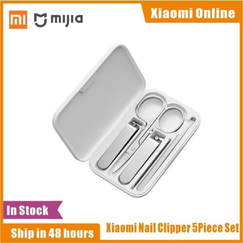 Xiaomi Mijia 5pcs Stainless Steel Nail Clippers Set Trimmer Pedicure Care Clippers Earpick Nail File Beauty Trimmer Professional