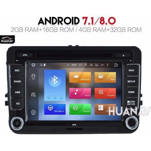 Car Radio 7inch 2din Universal DVD player GPS Navigation For Volkswagen old golf passat tiguan skoda superb Android 8.0/7.1