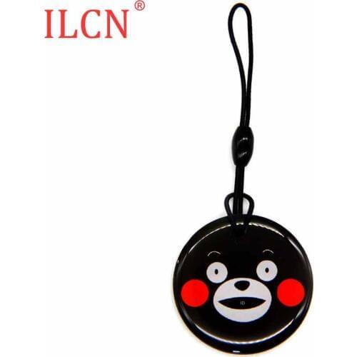 125Khz ID RFID Rewritable Blank Card Token Tag Proximity RFID Card Keyfob EM4305 EM4205 Waterproof Dropping Glue Keychain 1pcs