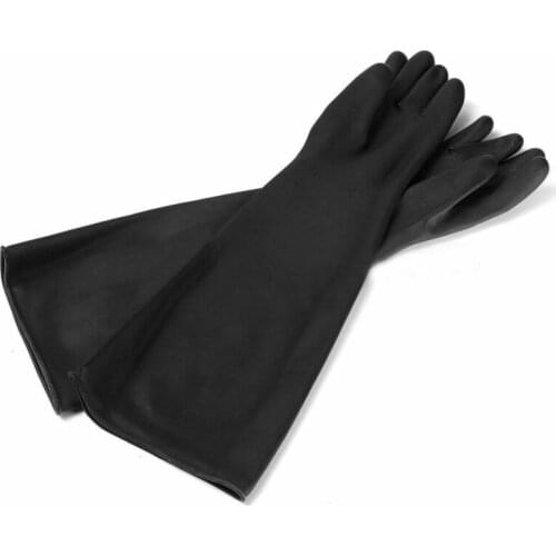 Black Unisex Latex Rubber Gloves Resistant Rubber Gloves For Wear-Resistant Waterproof And Corrosion-Resistant Labor Insurance