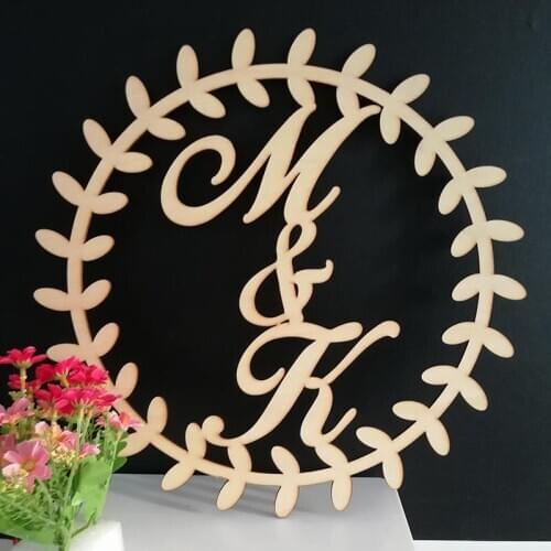 Personalized Wedding Laser Cut Name Wooden decor,Reception Decor,wedding sign hoop,photo prop wall sign