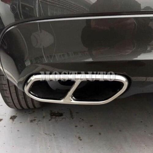 For VOLVO XC60 2018-2021 Stainless Back Exhaust Muffler Decorative Frame Trim 2pcs Car Accessories Interior Car Decor Car Trim