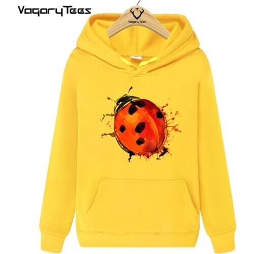 New Autumn mens Colorful bug Hoodies insect art design casual Tops hipster Male Hip Hop Streetwear Hoodies Unisex