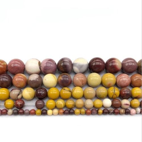 Natural moukaite stone 4-12mm smooth round mix gem stone DIY loose bead jewelry for jewelry making design Necklace or gift Q9