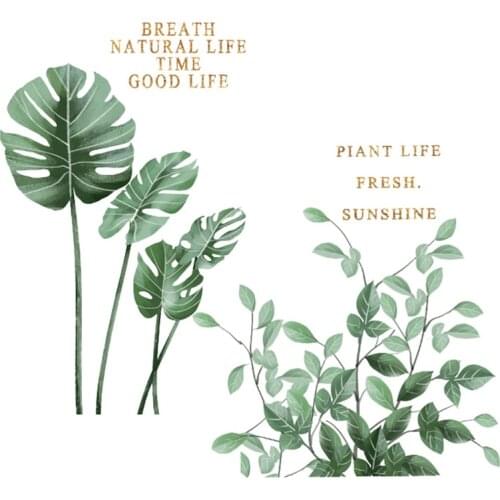 Fashion Green Leaves Pathes Heat Transfer Iron On Patch For Clothes Bag Cap Fashion Sticker DIY Clothes Decoration