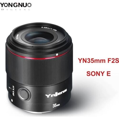 Yongnuo YN35mm F2S DF DSM Lens For Sony E mount Cameras 35mm F2 Full Frame AF Camera Lens for SONY A7R3 A7RIV A6600 A9