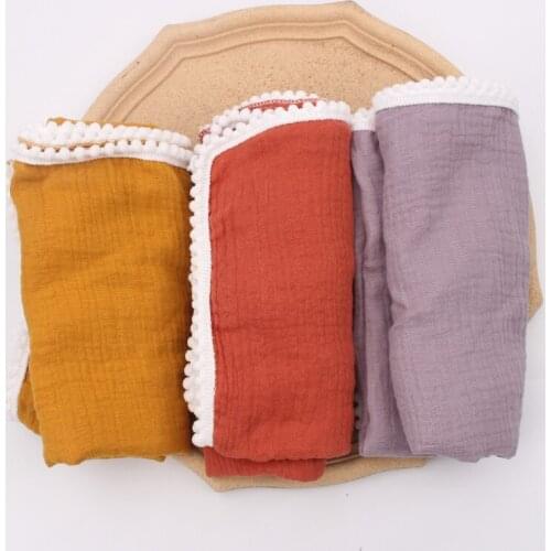 Muslin 100% Cotton Baby Blanket 80*65cm Soft Newborn Blankets Bath Gauze Infant Swaddle Wrap Sleepsack Stroller Cover