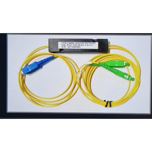 10 PCS/LOT 1X2 PLC Singlemode Fiber Optical splitter FTTH PLC fabrica esse splitter box sm plc 1x2 sc/upc sc/apc