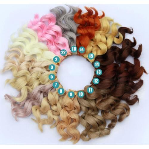 20PCS/LOT Hair Wig Doll 15CM Doll Tress Hair For BJD Dolls