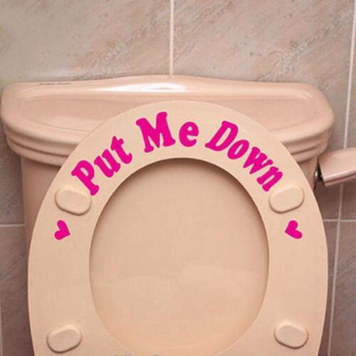 PUT ME DOWN Funny Bathroom Toilet stickers , Toilet seat remined sign viny decals , 2 styles you can choose