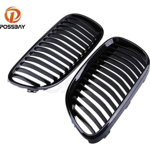 POSSBAY Gloss Black Front Center Grill for BMW 3-Series E92 325xi/328i/328xi/330d/M3 Coupe 2010 2011 2012 2013 Racing Grilles