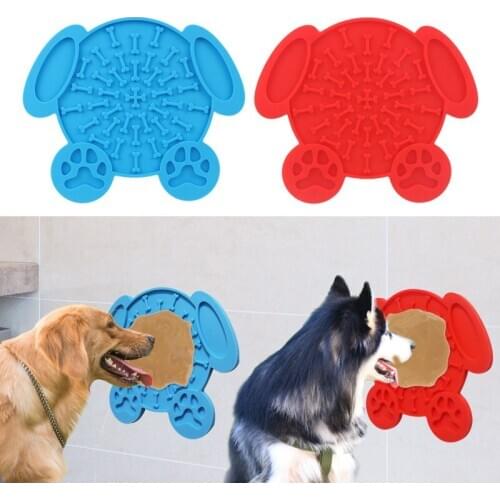 New Silicone Dog Feeding Lick Mat Pets Dog Feeder Bowl For Bath Distraction Easy Dog Bath Buddy Slow Food Sucker Lick Pad Tools