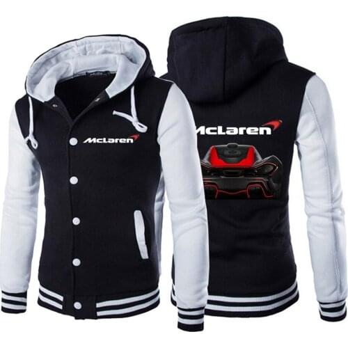 Unisex McLaren Comfortable Zipper Cardigan Baseball Uniform Coat Print Streetwear Comfortable Men Jacket