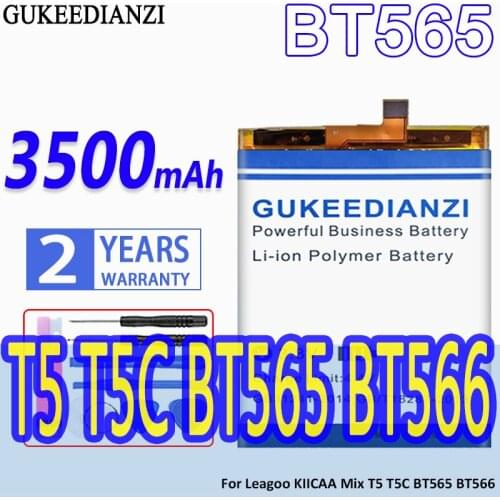 High Capacity GUKEEDIANZI Battery 3500mAh For Leagoo KIICAA Mix T5 T5C BT565 BT566