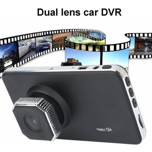 X400 Car DVR Dual Lens Night Vision 4 Inch 1080P Full HD Dash Cam Vehicle Dashboard Wide-angle Driving Recorder Registrator