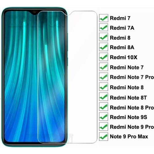 9H Full Cover Glass On For Xiaomi Redmi 7 7A 8 8A 9 9A 9C 10X Redmi Note 7 8 9 Pro 8T 9S Screen Protector Tempered Glass Film