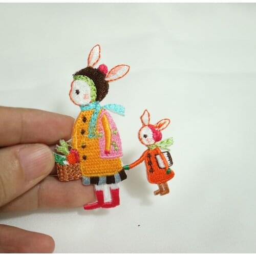 1pc Fashion iron on cute cartoon patches for clothing embroidery ironing appliques parche DIY handmade clothes accessories