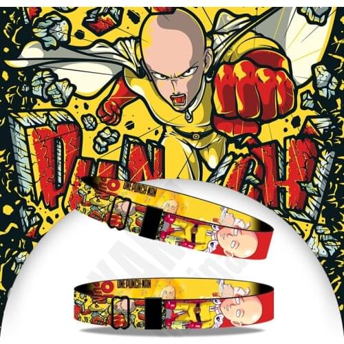 1 Pcs Fashion Japan Anime One Punch Man Cosplay Bracelet Saitama Ribbon Wristband Charms Bracelet Kids Boy Girl Figure Toys Gift
