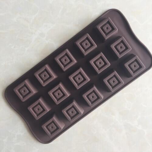 15 Even Square Silicone Chocolate Mold Truffle Mode XG257