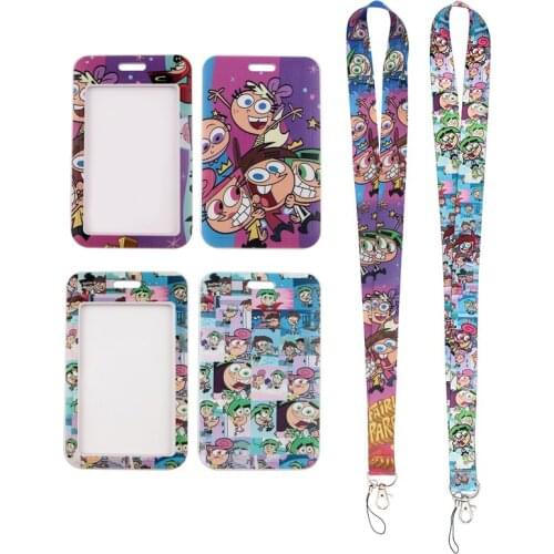 24pcs/lot MD473 DMLSKY Cartoon Card Holder ID Holder Man Woman Bus Card Holder Staff Card With Lanyard