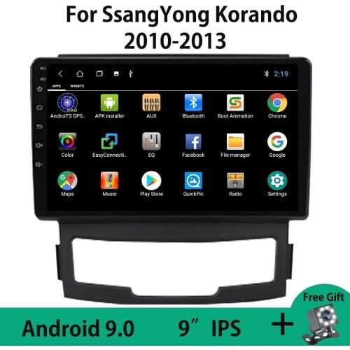 Android 9.0 WIFI Car Radio For SsangYong Korando Actyon 2011 2012 2013 Multimedia Video Player Navigation Stereo Carplay BT TMPS