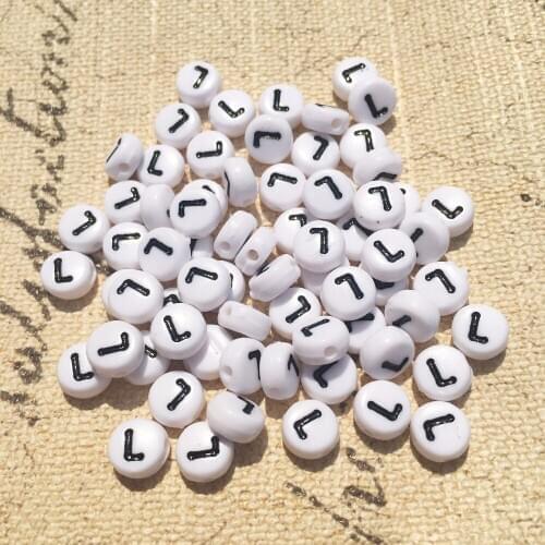 Free Shipping 500PCs 4*7MM Single Initial L Acrylic Letter Beads DIY Jewelry Spacer Beads Plastic Alphabet DIY Jewelry Beads