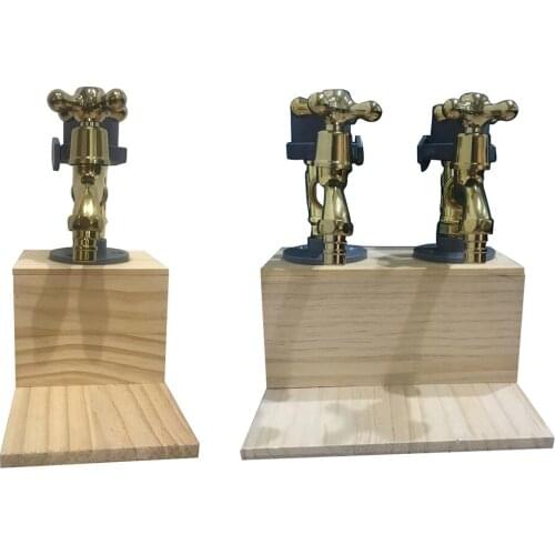 Wooden Faucet Holder Wine Wood Dispenser Beverage Drink Water Whisky Beer Dispenser Rack For Party Dinners Bars Home Decoration