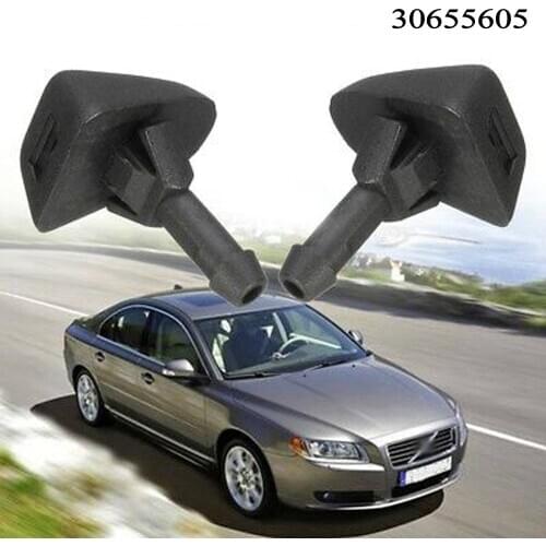 For Volvo S80 C70 XC90 Washer Nozzles 30655605 Black Replacement Parts Exterior Windshield