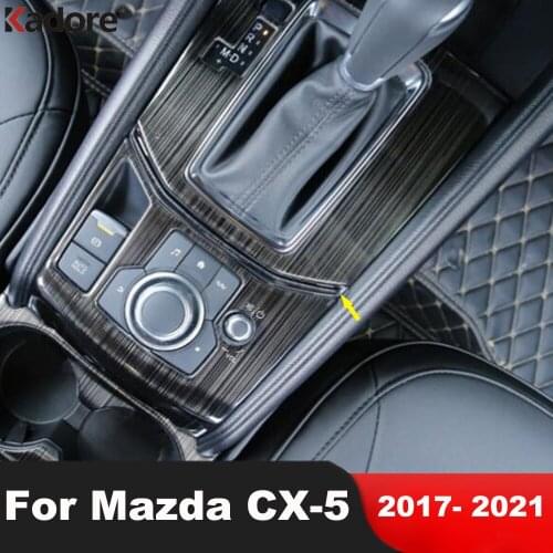 For Mazda CX-5 CX5 KF 2017-2020 2021 Stainless Steel Gear Shift Panel Cover Trim Handbrake Frame Car Interior Accessories LHD