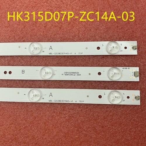 Kit 3pcs LED backlight strip For H32PA3100 671-315D3-21401 HK315D07M HK315D07P-ZC14A-03