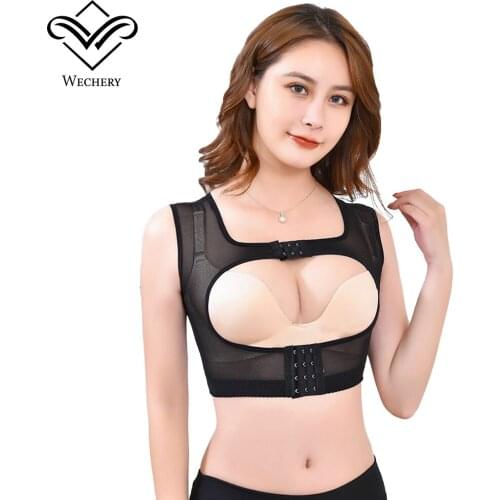 Humpback Correction Sitting Posture Corrective Underwear Body Shapers Tops Push Up Bust Gather Shapewear Women