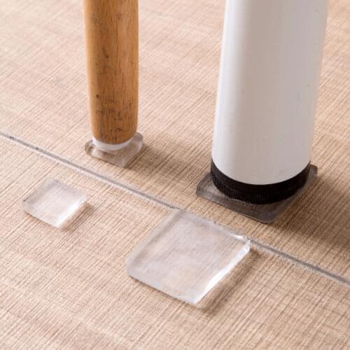 4PCS/Set Mat Transparent Washing Machine Shock Absorbing Non-toxic Pad Anti Vibration Silicone Portable Non-Slip