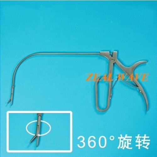 Laryngology Instruments Indirect Laryngeal Forceps Fishbone Laryngeal Forceps Foreign Body Forceps Movable Head 360 Rotation