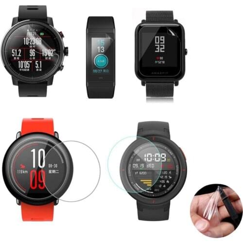 5pc Soft TPU Screen Protector Cover Film For Xiaomi Huami Amazfit Pace/Stratos/Verge 3/Bip Lite band Cor 2 Smart Watch Smartband