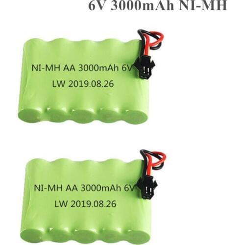 6v 3000mah NiMH Battery For Rc toys Cars Tanks Robots Boats Guns 6v 2400mAh Rechargeable Battery Ni-MH AA Battery Pack 1Pcs