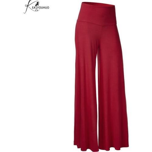 New Autumn Stretch Bell Bottom Trousers Women Flare Pants For Women Plus Size Wide Leg Female Pants Baggy Joggers Womens Pants