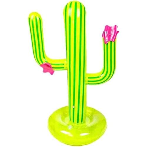 Outdoor Swimming Pool New PVC Inflatable Cactus Ring Toss Game Set Floating Pool Toys Beach Party Supplies Party Ice Bar
