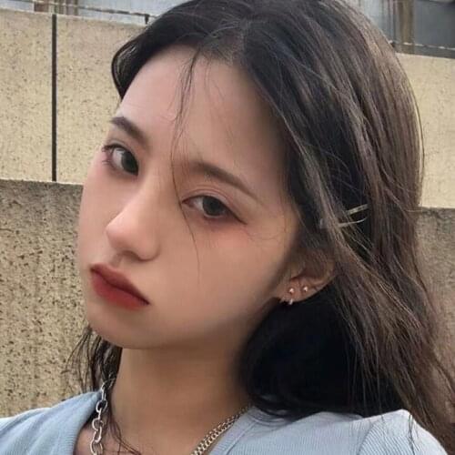 Simple Double Line Rear Hanging C Shape Stud Earrings For Women Trend Fine Jewelry Birthday Party Gifts E589