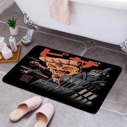 PIZZA KONG 3D Print Doormats Rectangle Non-Slip DoorMat Bedroom Kitchen Entrance Print Door rugs Dropshipping