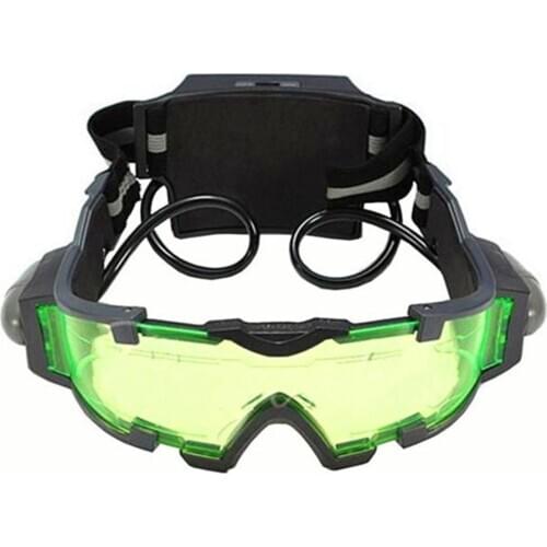 Adjustable LED Night Vision Glass Goggles Motorbike Racing Hunting Windproof Glasses With Flip-out Light