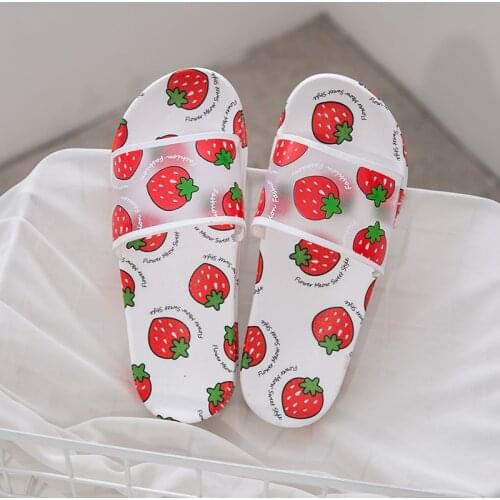 Cartoon Pineapple PVC Slippers Women Shoes Summer Watermelon Home Slippers Sandals Slides Female Printing Flip Flops Girls 02