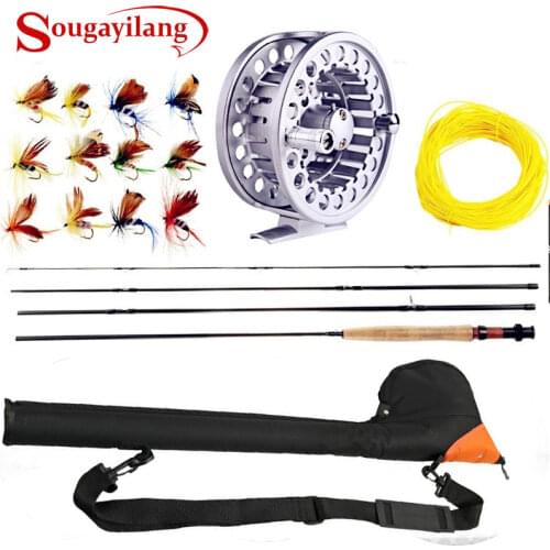 Sougayialng 8.86FT #5/6 Fly Fishing Rod Set 2.7M Fly Rod and Fly Reel Combo with Fishing Lure Line Box Set Fishing Rod Tackle