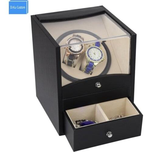 Special supply automatic watch winder box 2 motor box for watches mechanism with drawer storage send by DHL Shipping Fast