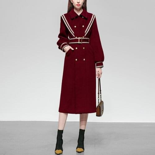 Twotwinchic Women's Wool Coats