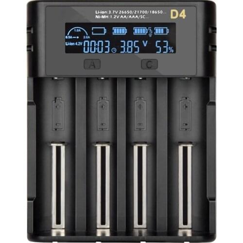 Universal 18650 Battery Charger LCD Screen Display Fast Charger for AAAA/AAA/SC/C/F6 18350/18500/18490/18650/20700/21700