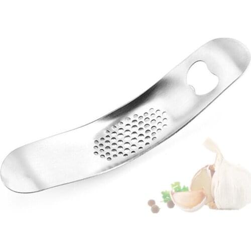 Stainless Steel Garlic Press Versatile Manual Garlic Mincer Bottle Opener Ginger Garlic Press Device Cooking Tool Kitchen Gadget