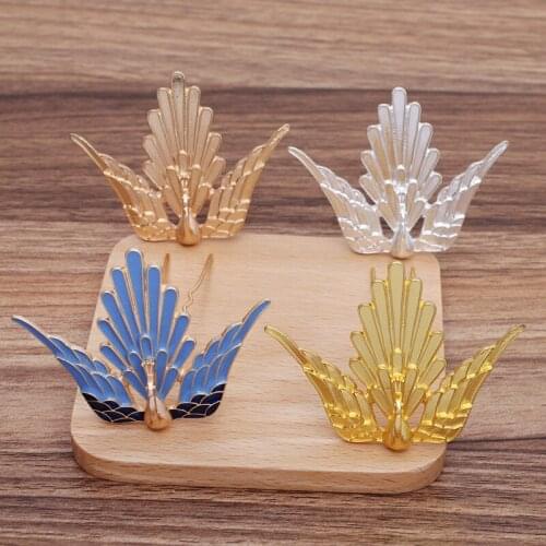 5 Pieces Vintage Metal Phoenix Hair Forks Hairpins Bridal Headwear DIY Hair Accessories For Woman