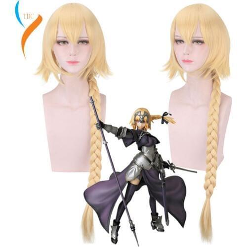2019 Joan of Arc Wig Fate Grand Order Cosplay Wig Fate/Zero Cosplay Hair Jeanne d'Arc Fate/Apocrypha Wig Women Blonde Hair