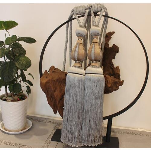 1 pair curtain tieback Europe hanging ball decoration tassle accessories rope tie buckle hanging tie tape back M579